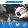 Gray metallic control arm suspension bushing with black rubber seal for toyota deliboy cxc10 kxc10 shown from back side