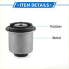 Control arm suspension bushing for toyota mark 2 gx100 made of silver metal and black rubber shown from the back side