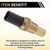 Brass-colored coolant temperature sensor with black rubber boot for toyota 4runner base 2.7l l4 2000-2002