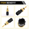 Coolant temperature sensor for toyota highlander 2016-2022 gold metal with black plastic housing and connector