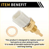 Gold tone metal engine coolant temperature sensor with white plastic housing for toyota tundra 2002-2005 front view