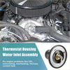 Chrome plated coolant thermostat housing assembly for toyota 4runner with black rubber gasket and brass parts