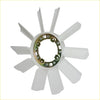 White plastic cooling fan blade with metallic hub for 3.0l toyota hilux radiator fan assembly
