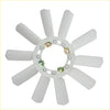 Cooling fan blade for toyota hilux 5le 2004-2019 white plastic with ten blades and metallic mounting hardware