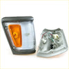 Gray plastic corner indicator light with orange turn signal lens and clear ribbed housing for toyota hilux 1988-1997