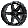 Black gloss five-spoke alloy wheel covert rv2 20x9 6x1397 hubcap with fabrit logo for trucks and suvs