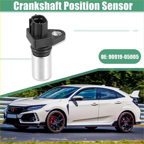 Black and silver crankshaft position sensor with plastic housing and metallic shaft for Toyota Hilux 2000-2005