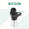 Black and silver crankshaft position sensor with metal body and plastic housing for Toyota Hilux 2000-2005 back side view