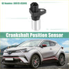 Black and silver crankshaft position sensor with threaded base for Toyota Hilux 2000-2005 shown from back side