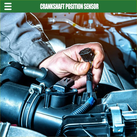 Black plastic crankshaft position sensor with multi-pin connector and coiled wiring for toyota land cruiser 2008-2021