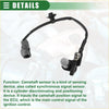 Black crankshaft position sensor with flexible cable and metallic tip for Toyota Vista 1990-1998 use