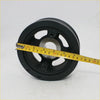 Black rubberized crankshaft pulley with metallic center hub and cutouts for toyota hilux kun15 kun25 kun26 kun35 kun36