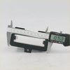 Black plastic digital caliper with silver jaws measuring 107.53 mm for toyota hilux kun26 cup holder bracket