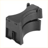 Black plastic cup holder divider insert for toyota tacoma 2005-2015 with curved angular design and mounting clips