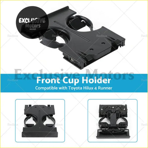 Black plastic front cup holder for toyota hilux vzn167 ln167 kzn165 and 4runner designed for easy use
