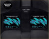 Custom 90s retro teal and purple neon honda civic car floor mats with japanese text perfect for car interiors