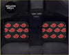Black car floor mats with red akatsuki cloud pattern designed for custom car interiors