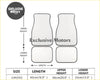 Custom anime sailor moon floor mats by exclusive motors with simple outline design and labeled upper lower dimensions