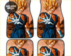 Set of four custom ball z gohan car floor mats with vibrant goku super saiyan design in blue gi and golden hair