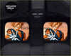 Custom ball z gohan floor mats with orange and blue anime car window visors featuring goku super saiyan design
