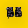Custom Cherry Blossom Floor Mats Black