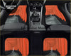 Custom fushimi inari orange and gray tunnel-themed car floor mats with geometric perspective design for stylish protection