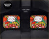 Custom hello cat floor mats are vibrant red and gold lucky cat-themed car mats with traditional Chinese characters