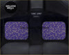 Custom japanese blue cherry gold blossom car floor mats with purple floral pattern and white blossoms