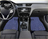 Custom japanese waves floor mats in blue with subtle white wave pattern perfect for car interiors