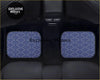 Custom japanese waves floor mats in blue and white with wave pattern for car interiors
