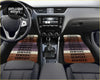 Custom universal bride style car floor mats in warm earth tones with bold black lettering and durable material