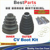 Black rubber cv axle boot kit with inner and outer parts durable flexible design for toyota tacoma 1996–2004 automotive use