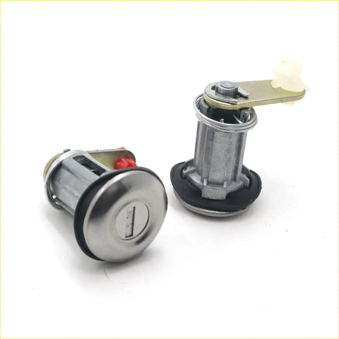 Silver cylinder door lock with keyhole and black rubber seal for toyota hilux ln60 ln65 yn62 yn63 yn67 1984-1988