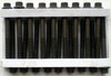 Black threaded cylinder head bolts with hex heads neatly arranged in a white tray for ford ranger mazda b2500 bongos