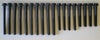 Black metal cylinder head bolts with hex heads and threaded shafts for land rover defender discovery range rover engines