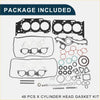 Black and silver 48-piece cylinder head gasket kit for toyota 1gr grj150 2007-2023 showing front side