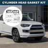 White toyota 4runner cylinder head gasket kit with black rubber seals and metal fasteners for 1GR GRJ150 engines