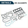 Black and light blue engine gasket set with various shapes and seals for toyota 2c cylinder head gasket kit