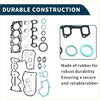 Black and teal rubber cylinder head gasket kit for Toyota 2C with durable construction for reliable sealing