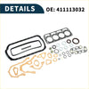 Black and tan cylinder head gasket kit for toyota 3k 4k with various seals rings and metal plates