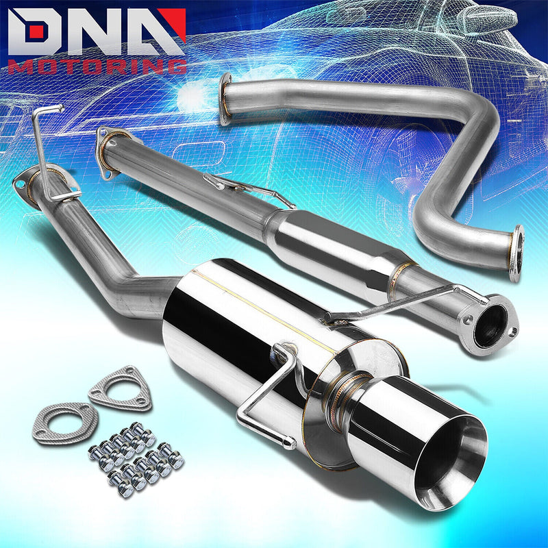 97-01 PRELUDE H22A4 BB6 4"ROLLED TIP STAINLESS STEEL EXHAUST CATBACK SYSTEM
