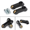 Honda Generic Motorcycle Mirror Extender Riser Extension Bracket Black 10mm M10 Fit