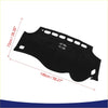 Black suede dashboard cover with zebra striped cutout design for Toyota Alphard Vellfire 2002-2015 models