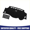 Dashboard cover for Toyota Alphard Vellfire 2002-2015 black suede with zebra-striped cutout and matching adhesive pads