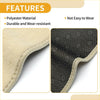 Beige polyester dashboard cover for toyota hilux 150 series sr sr5 2005-2015 with black textured backing and reinforced stitching