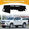 Black dashboard cover mat for toyota hilux 150 series sr sr5 2005-2015 designed for pickup trucks
