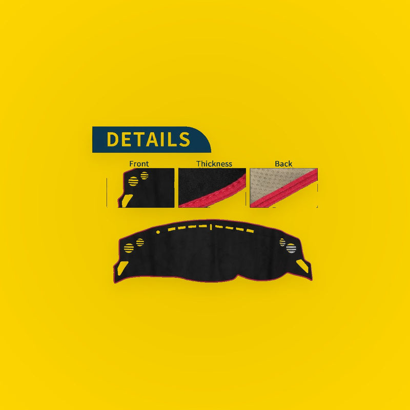 Dashboard Cover Mat for Toyota 86 ZN6 2012 Sun Protector Pad Black Red