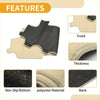 Beige and black polyester dashboard cover mat for toyota aygo 2005-2014 with stitched edges and non-slip bottom