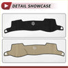 Black and tan dashboard cover mat for Toyota Crown 18 series 2004-2008 with circular ventilation hole in center