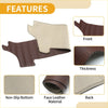 Brown and beige faux leather non-slip steering wheel cover for toyota prius 2023-2024 with anti-slip bottom